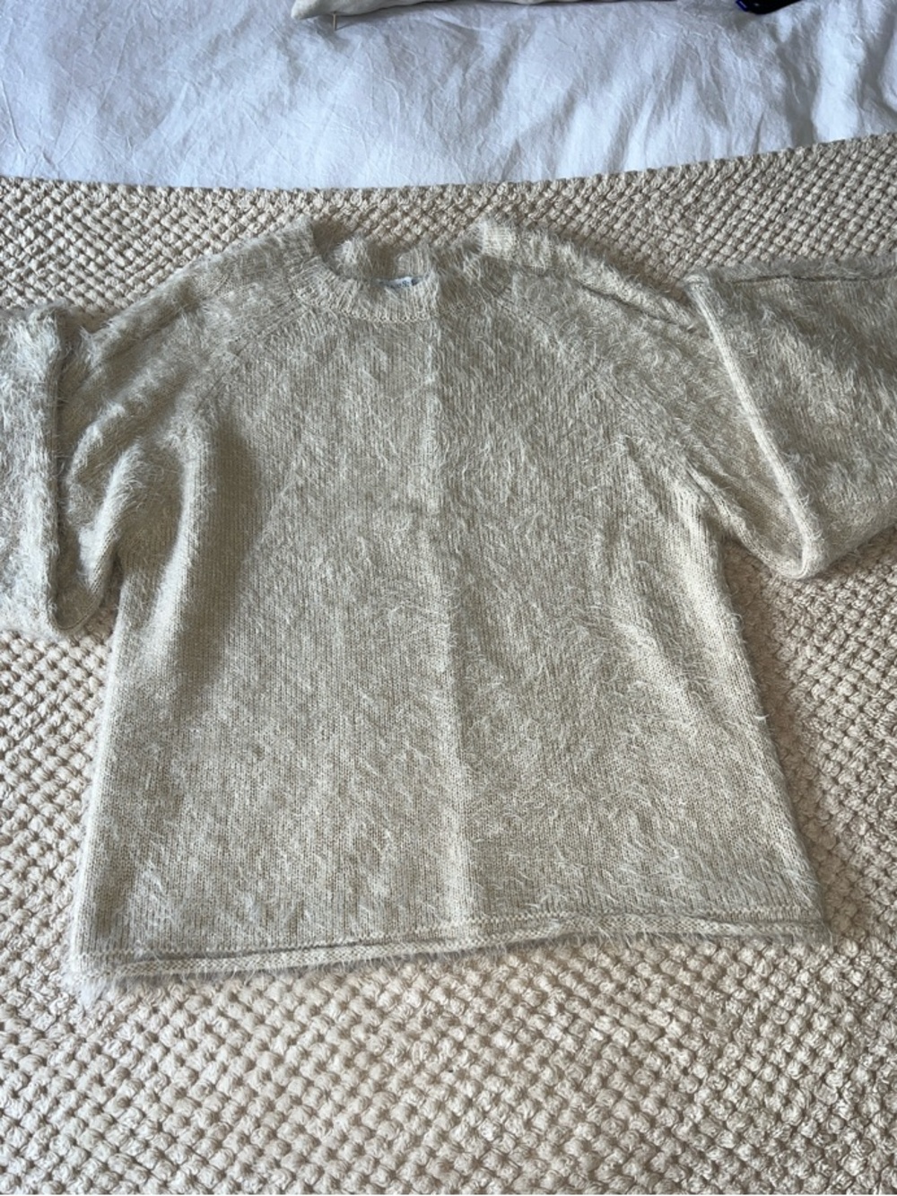 Crewneck Sweater in Light Beige - Women's Scoop/ Crew